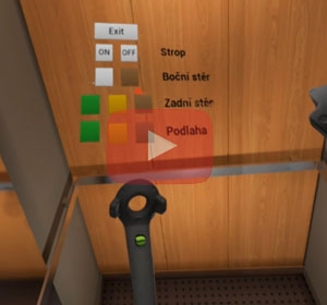 Konfigurace výtahu ve virtuální realitě